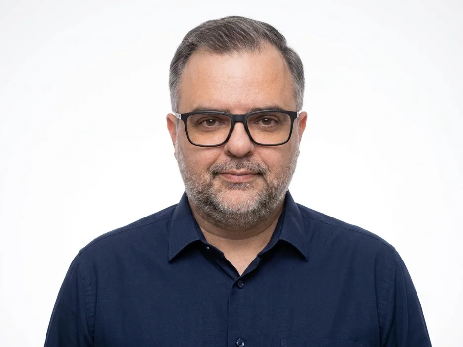 Bruno Marchese, psicopedagogo e alfabetizador, conduzindo aula particular de alfabetização em Porto Alegre